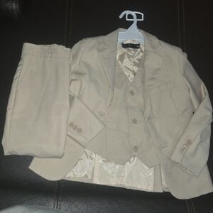 Amazon Beige Boys 3-Piece Suit Set